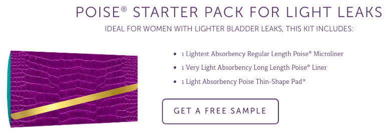 Free Poise Sample Kit Light Leaks