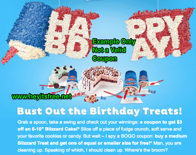 Dairy Queen Birthday Freebie • Hey, It's Free!