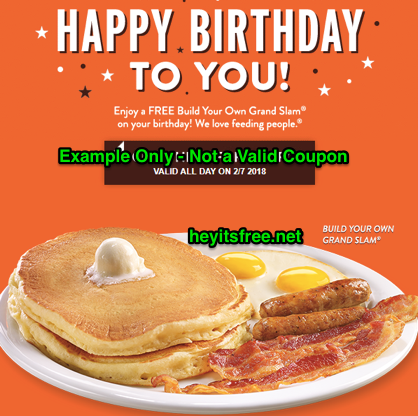 Denny's Free Birthday Food