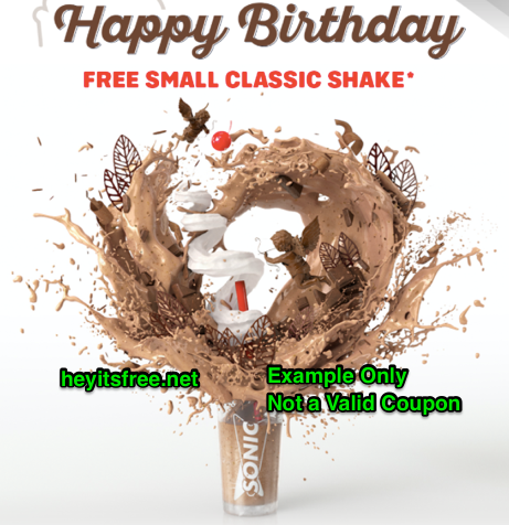 Sonic Free Milkshake Birthday