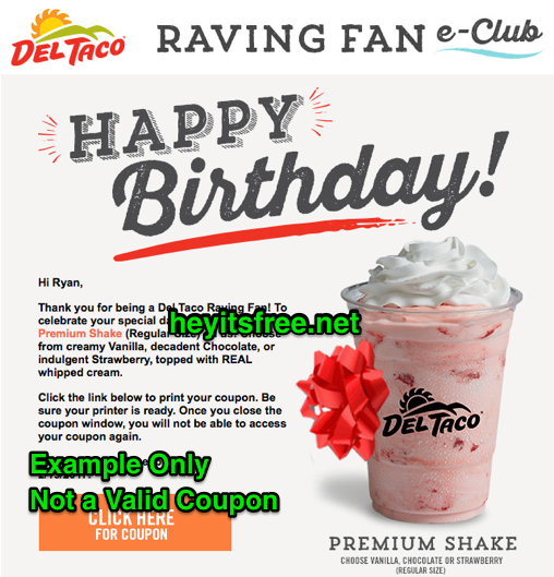 Del Taco Birthday Freebie