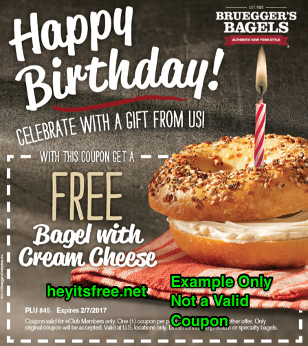 Bruegger's Birthday Freebie