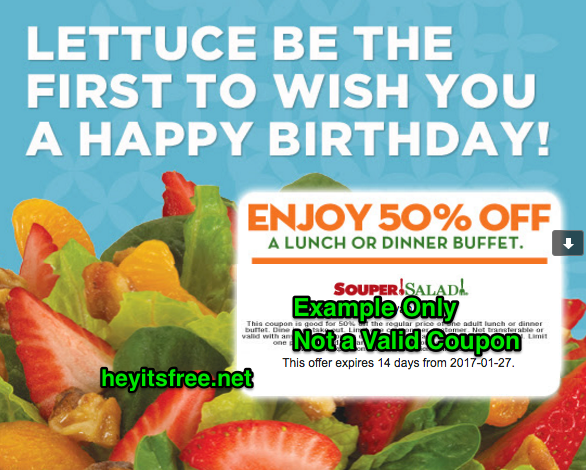 Souper Salad Birthday Freebie