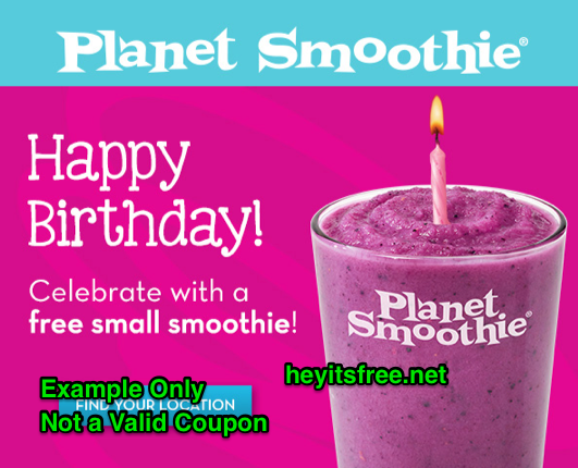 Planet Smoothie Birthday Freebie