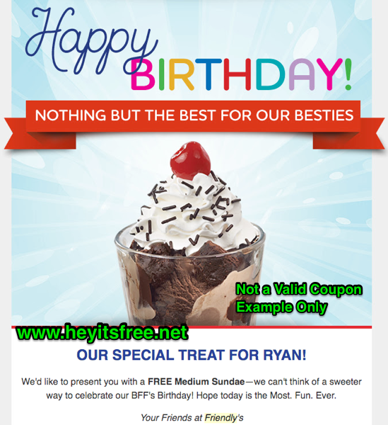 Friendly's Birthday Freebie