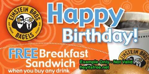 Einstein Bros Bagels Birthday Freebie