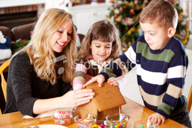 This is obviously staged. Somebody would have smashed the house in frustration and called off Christmas by this stage. Stupid stock coupon photo