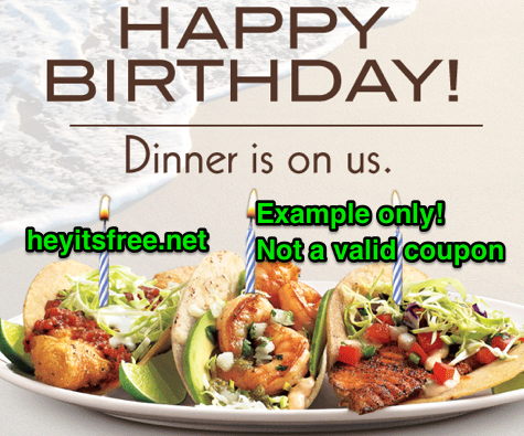 Rubios Birthday Freebie