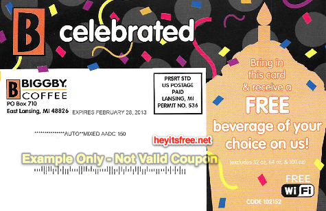 Biggby Coffee Birthday Freebie