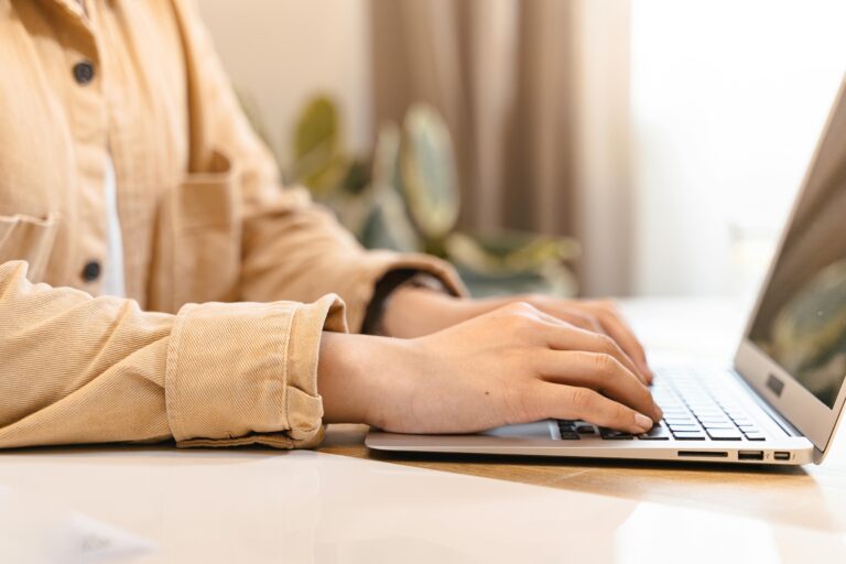 Young Adult shopping on a computer