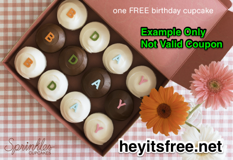 Free Sprinkles Cupcake