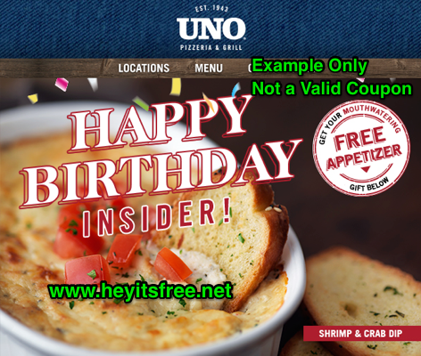 Uno Pizzeria Birthday Freebie