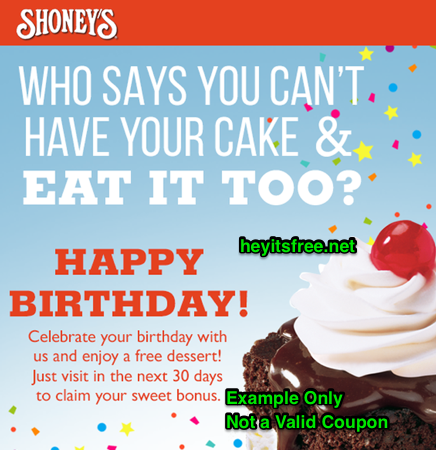 Shoney's Birthday Freebie