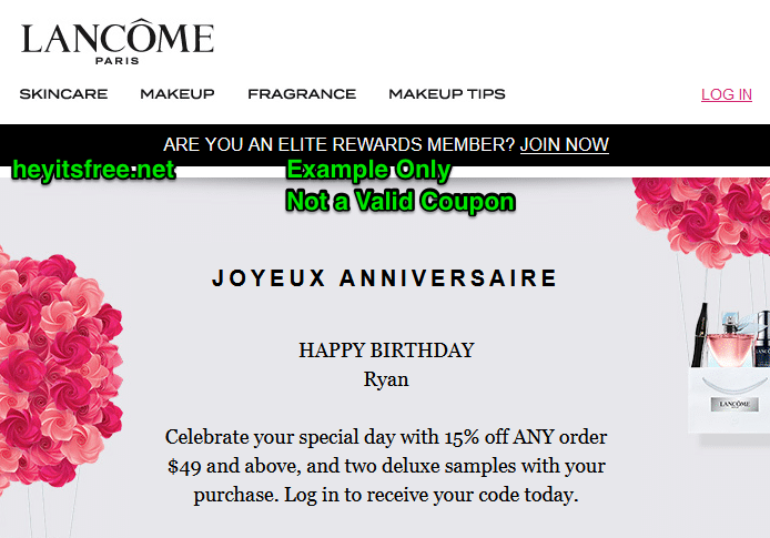 Lancome Birthday Freebie