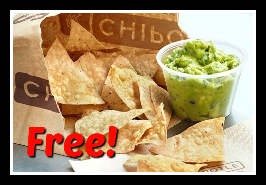 Free Chipotle Guacamole Chips