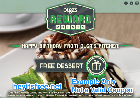 Olga's Kitchen Birthday Freebie