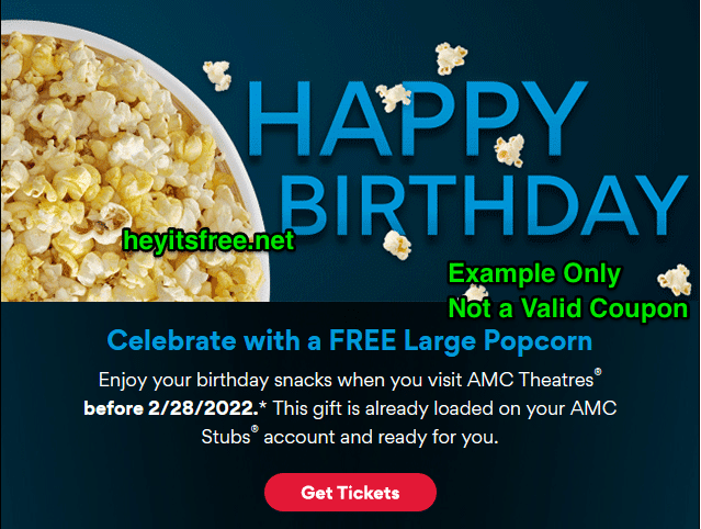 AMC Theatres Birthday Freebie