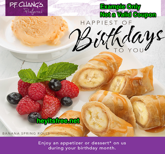 PF Changs Birthday Freebie