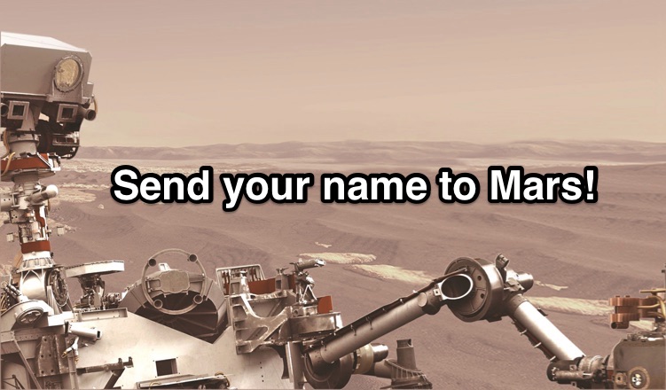 NASA send name to Mars for free