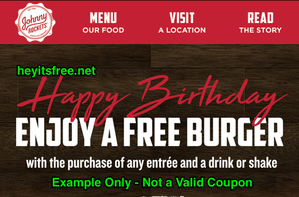 Johnny Rockets Free Birthday Food