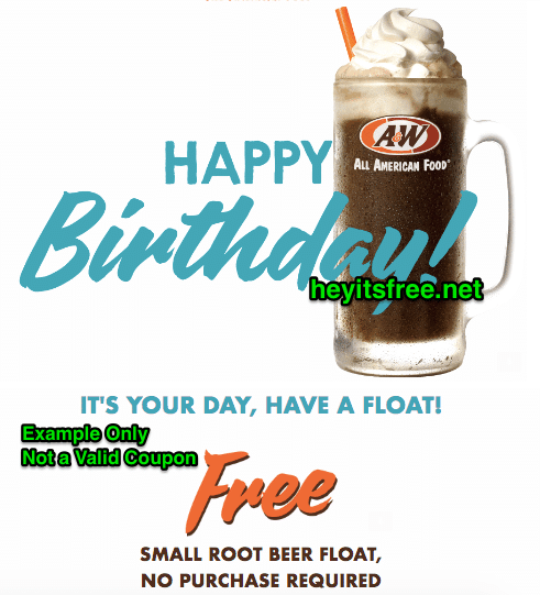 A&W Birthday Freebie