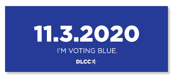 Free I'm Voting Blue Sticker