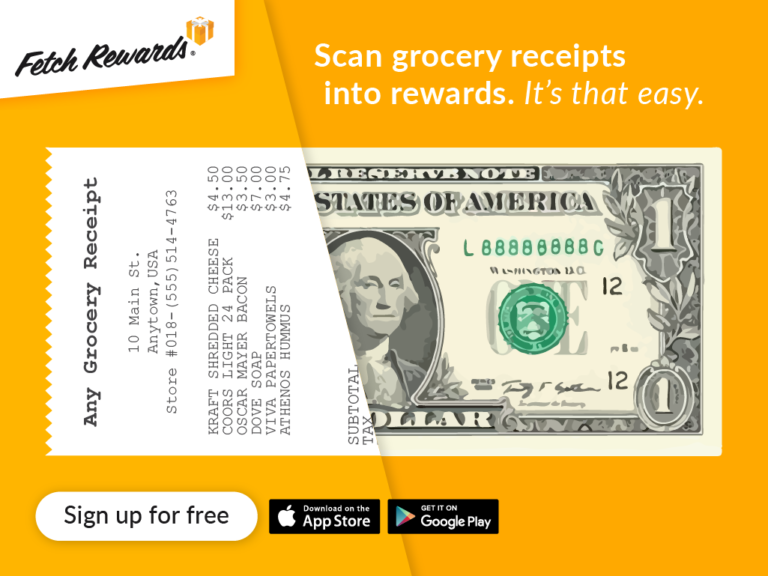 Fetch Earn Money from Grocery Receipts