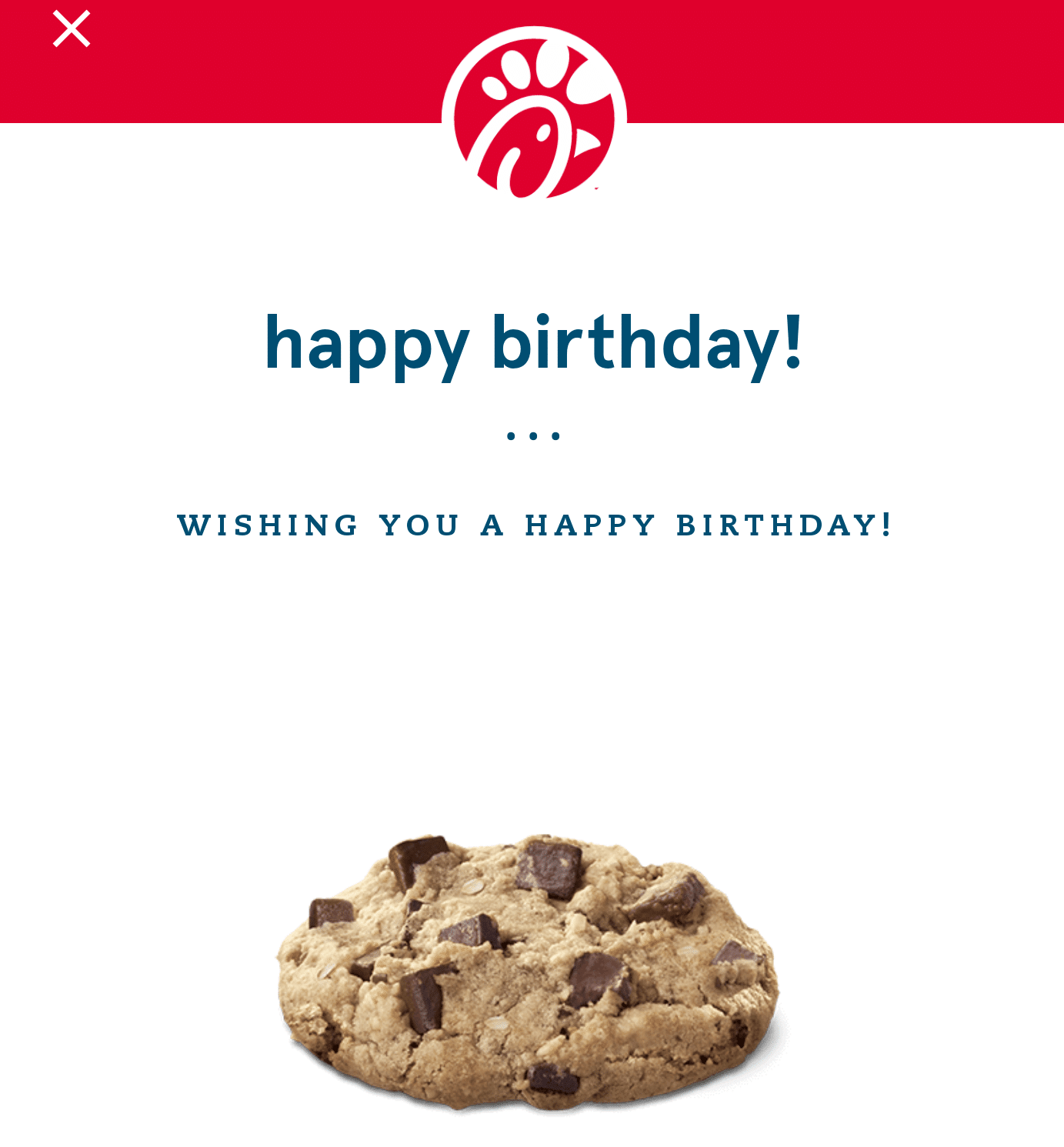 Chick-fli-A Birthday Freebie