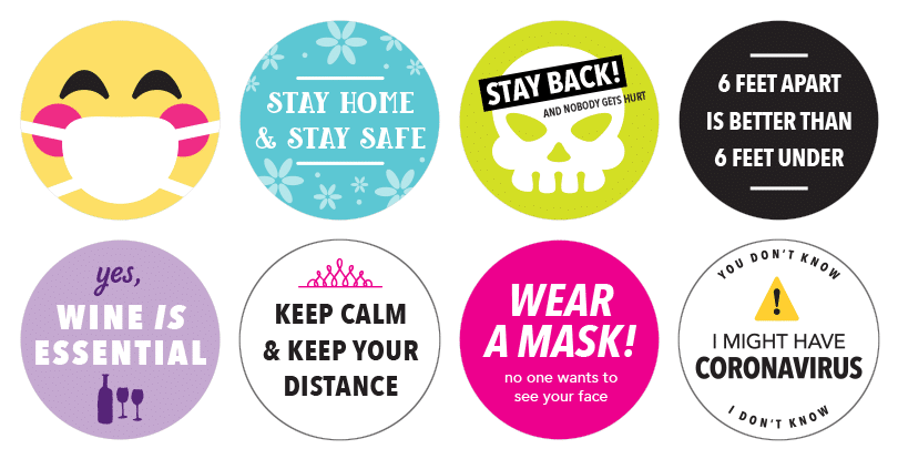 Free Social Distancing Stickers