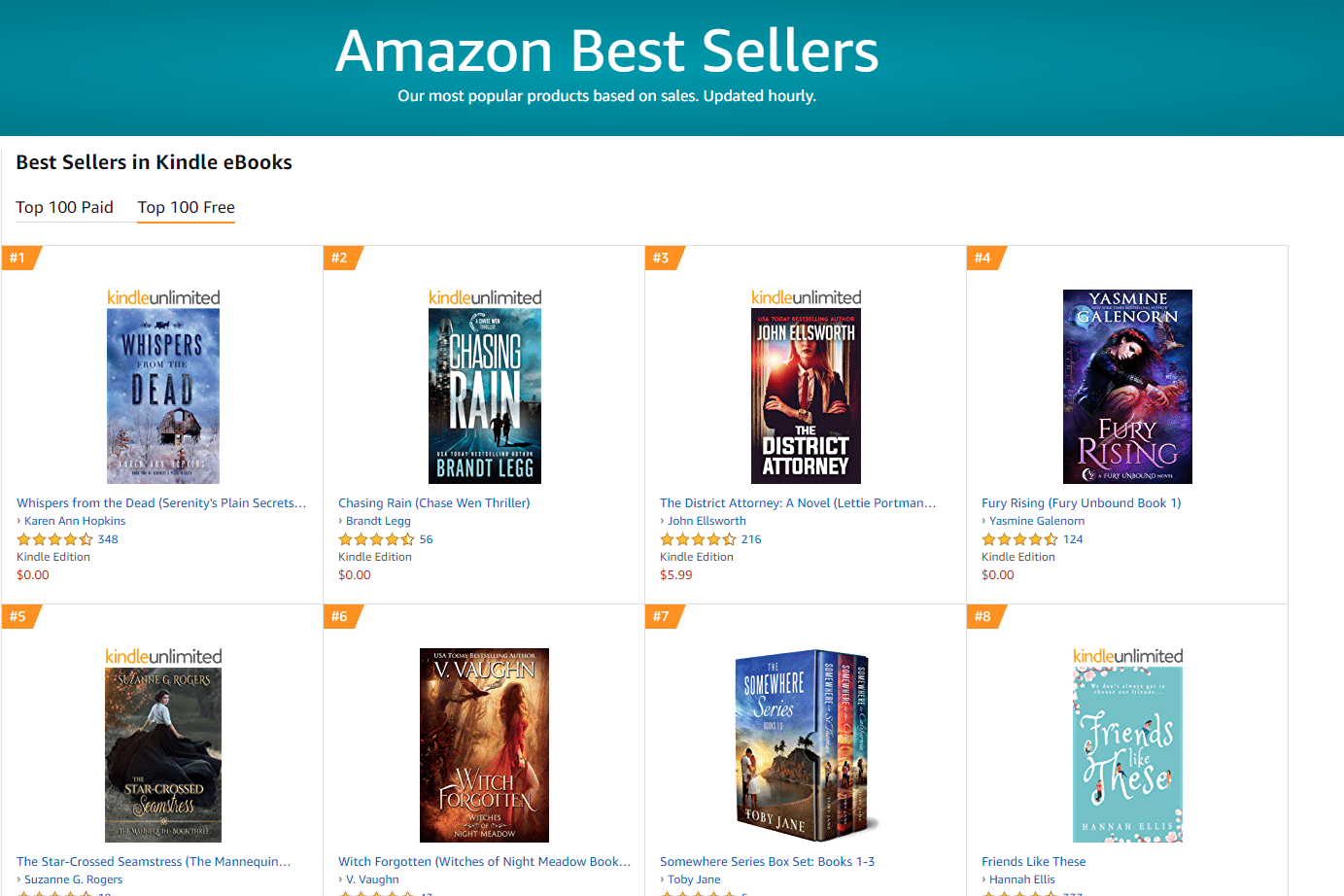 Amazon top shop 100 free