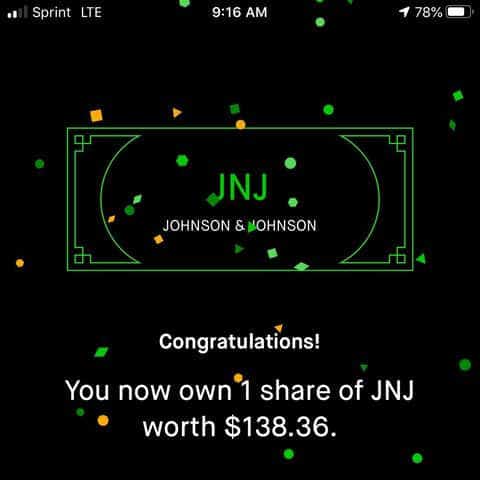 Free Johnson & Johnson stock