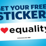 Free I Love Equality Sticker