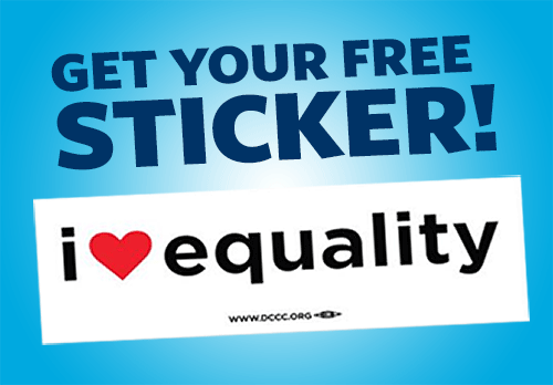 Free I Love Equality Sticker