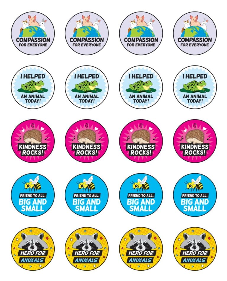 Free PETA Teach Kind Stickers
