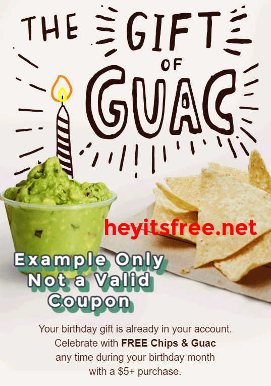 Free Chipotle Birthday Freebie