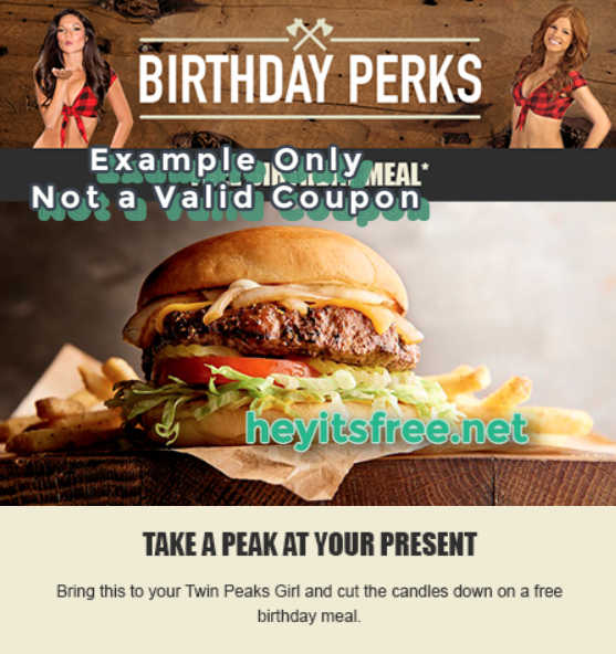 Twin Peaks Birthday Freebie