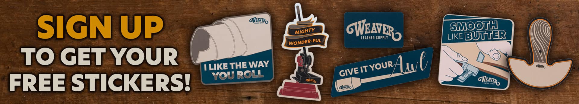 Free Weaver Leather Supply stickers