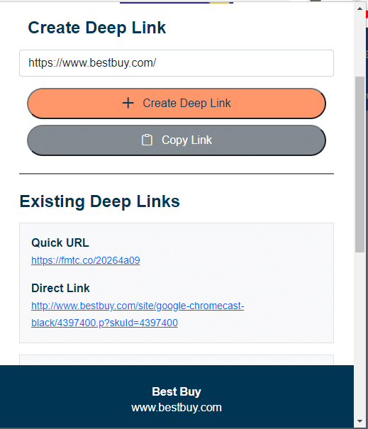 fmtc browser extension deeplinks