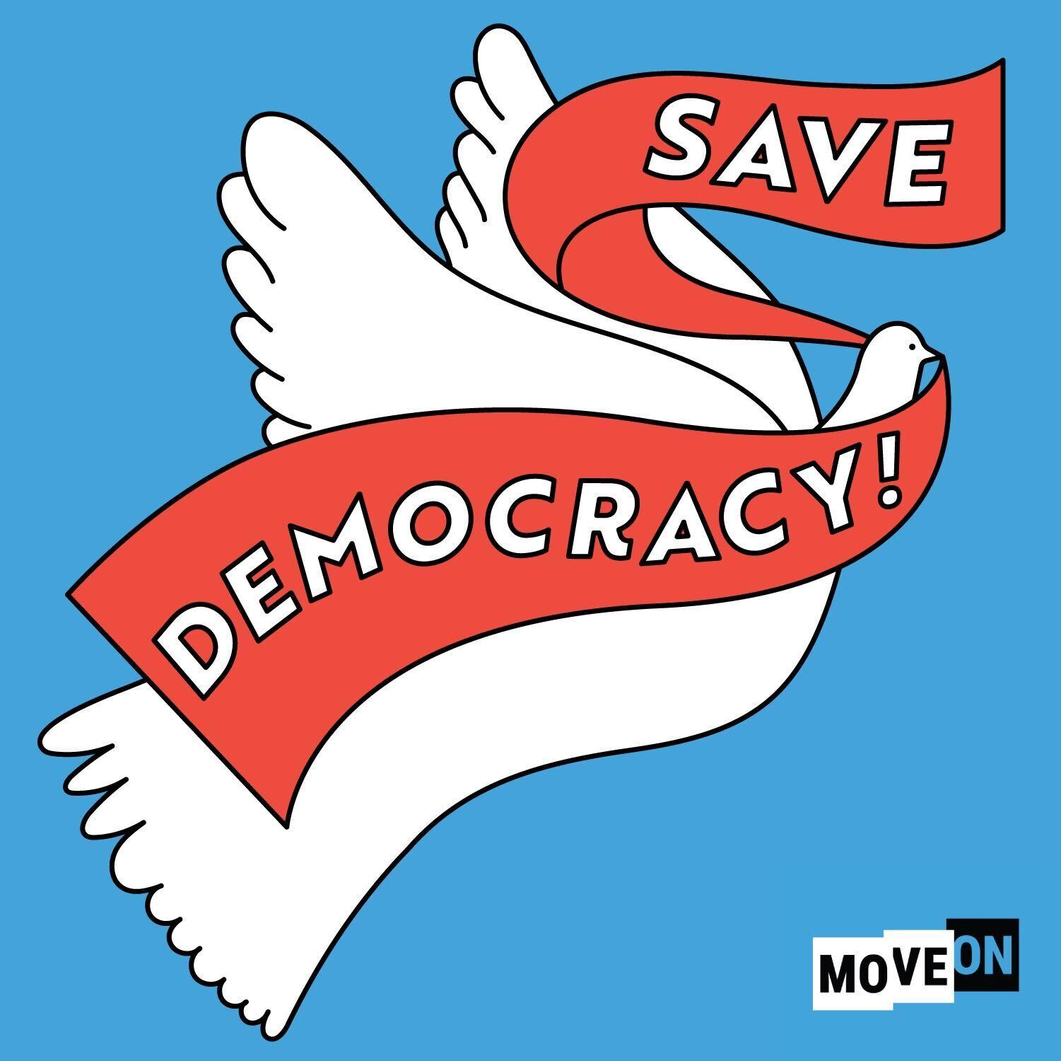Free Save Democracy Sticker