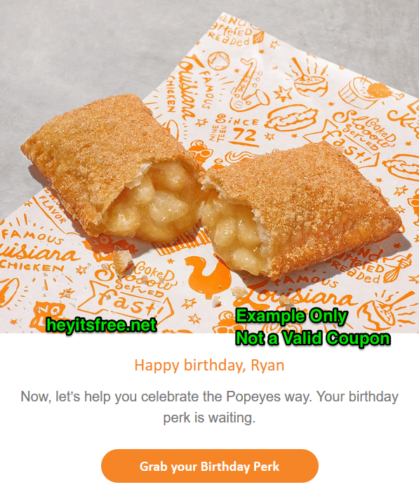 Popeyes Birthday Freebie