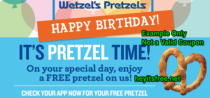 Wetzels Pretzels Birthday Freebie