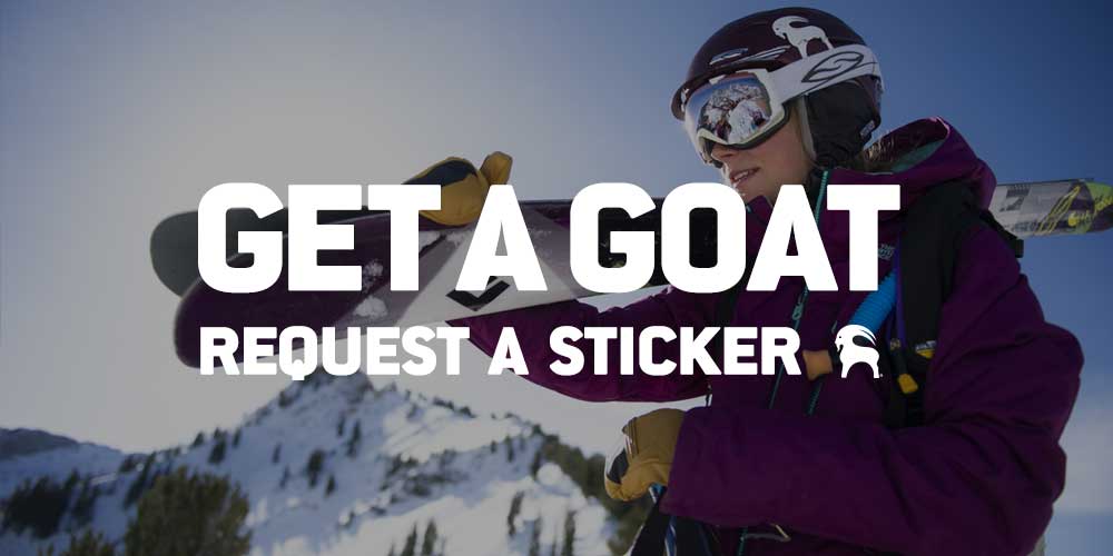 Backcountry Goat Logo Sticker White Decal 3” Climbing Skiing Outdoor #goatworthy 