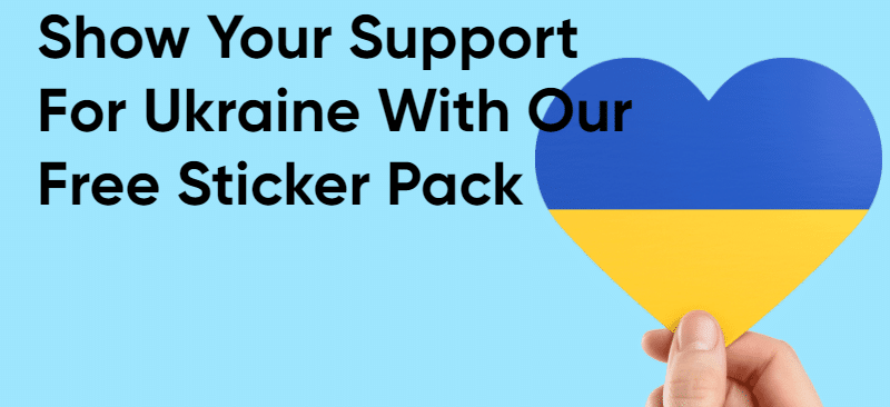Free Support for Ukraine Sticker Pack