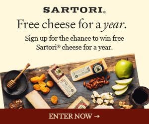 Sartori Free Cheese Sweepstakes