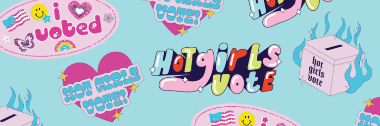 Free ‘Hot Girls Vote’ Sticker • Hey, It's Free!