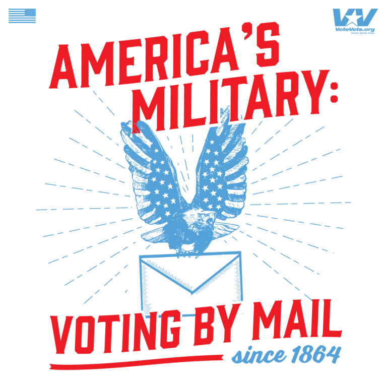 Free Vets Voting by Mail Sticker