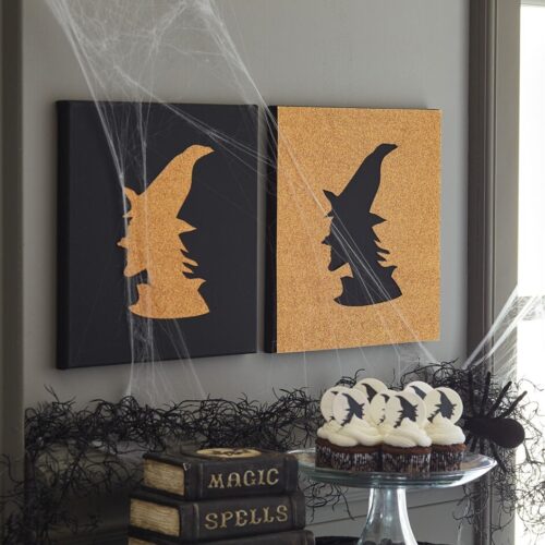 Free Witch Silhouette Painting Craft