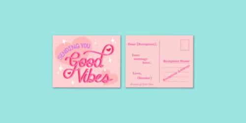 Free Good Vibes Postcard