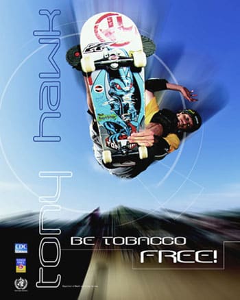 Free Tony Hawk Anti-Tobacco Poster