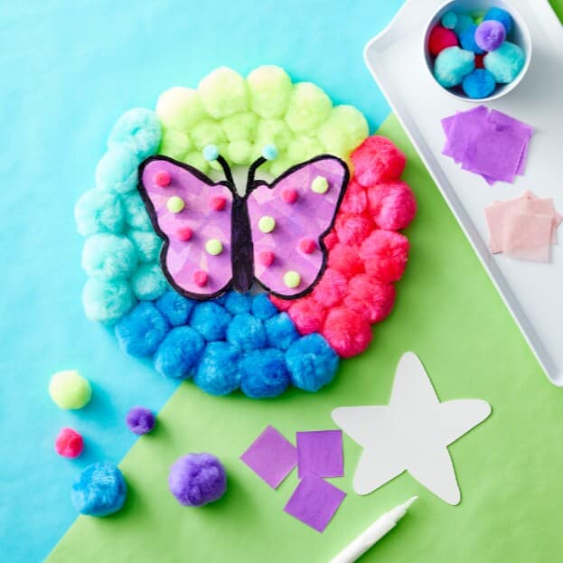 Free Michaels Kids Club Event Pom Pom Butterfly